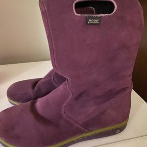 Purple Bog boots kids size 4